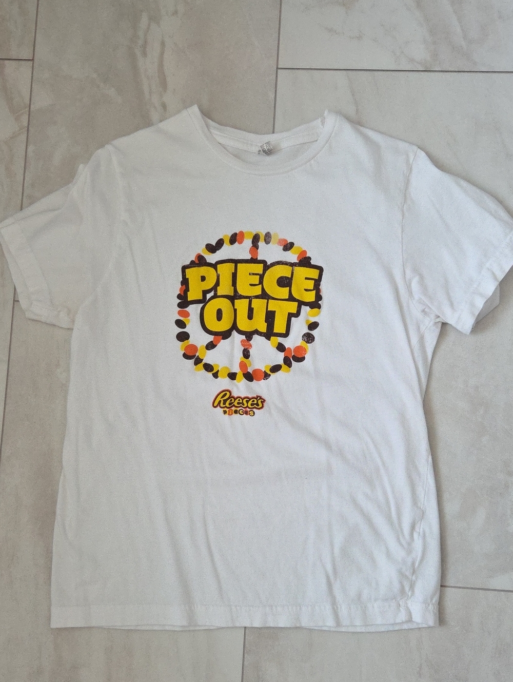 White 'Piece Out' Ladies Graphic Tee